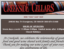 Tablet Screenshot of creeksidecellars.net